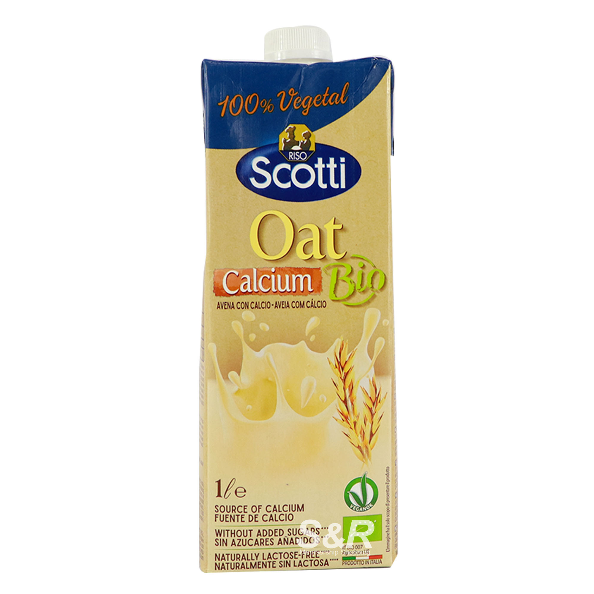 Riso Scotti 100% Vegetal Oat Drink with Calcium Bio 1L Riso Scotti 100% Vegetal Oat Drink with Calcium Bio 1L
